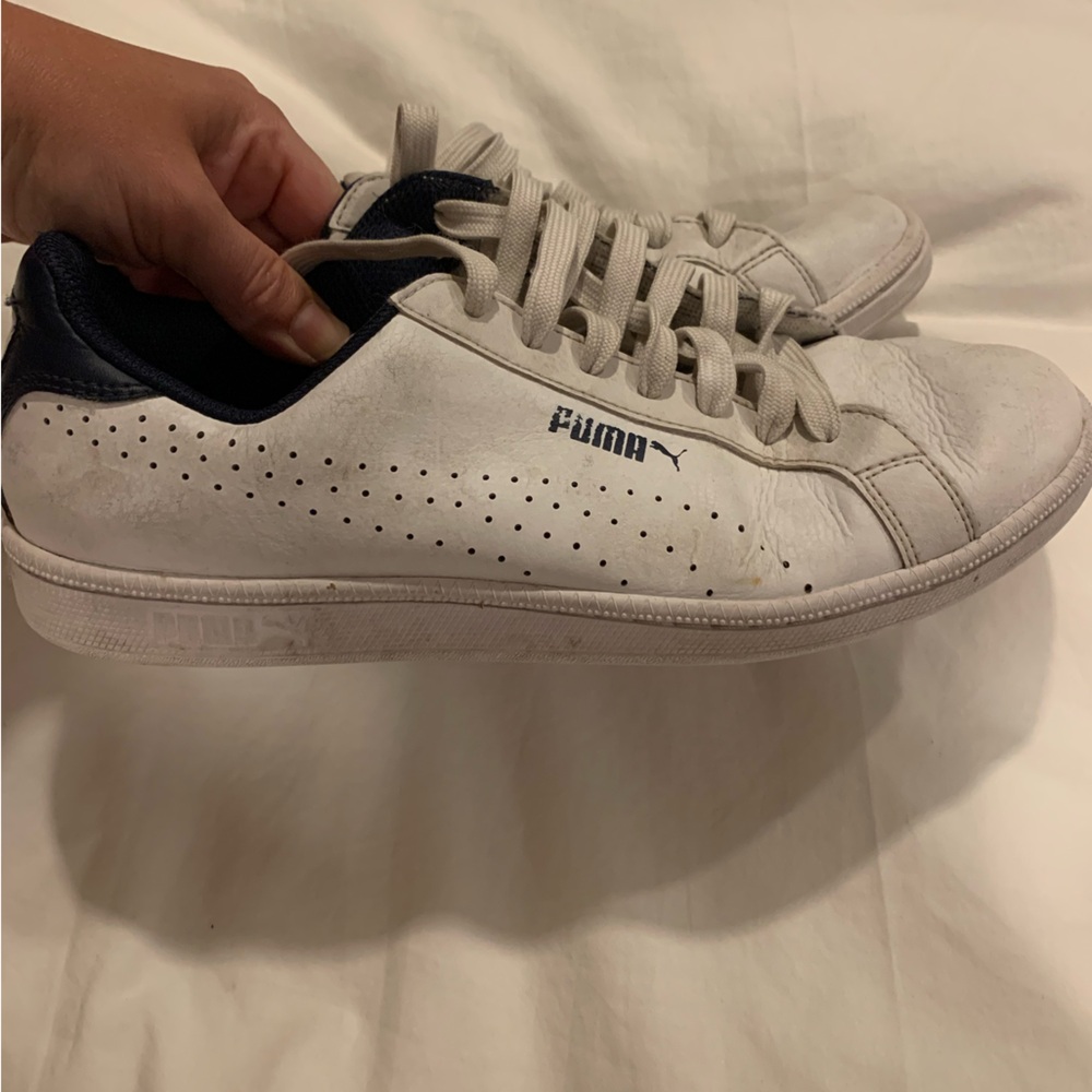 Puma white tennis shoes
